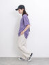【USAコットン】フォトプリントチュニックTシャツ（オフホワイト/ブラック/パープル）｜Samansa Mos2 blue（サマンサモスモス ブルー）通販