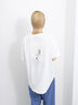 【USAコットン】フォトプリントチュニックTシャツ（オフホワイト/ブラック/パープル）｜Samansa Mos2 blue（サマンサモスモス ブルー）通販