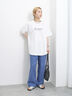 【USAコットン】フォトプリントチュニックTシャツ（オフホワイト/ブラック/パープル）｜Samansa Mos2 blue（サマンサモスモス ブルー）通販