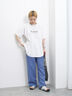 【USAコットン】フォトプリントチュニックTシャツ（オフホワイト/ブラック/パープル）｜Samansa Mos2 blue（サマンサモスモス ブルー）通販
