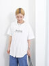 【USAコットン】フォトプリントチュニックTシャツ（オフホワイト/ブラック/パープル）｜Samansa Mos2 blue（サマンサモスモス ブルー）通販