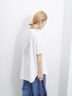 【USAコットン】フォトプリントチュニックTシャツ（オフホワイト/ブラック/パープル）｜Samansa Mos2 blue（サマンサモスモス ブルー）通販