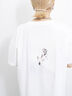 【USAコットン】フォトプリントチュニックTシャツ（オフホワイト/ブラック/パープル）｜Samansa Mos2 blue（サマンサモスモス ブルー）通販