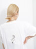 【USAコットン】フォトプリントチュニックTシャツ（オフホワイト/ブラック/パープル）｜Samansa Mos2 blue（サマンサモスモス ブルー）通販