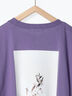 【USAコットン】フォトプリントチュニックTシャツ（オフホワイト/ブラック/パープル）｜Samansa Mos2 blue（サマンサモスモス ブルー）通販