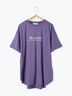 【USAコットン】フォトプリントチュニックTシャツ（オフホワイト/ブラック/パープル）｜Samansa Mos2 blue（サマンサモスモス ブルー）通販
