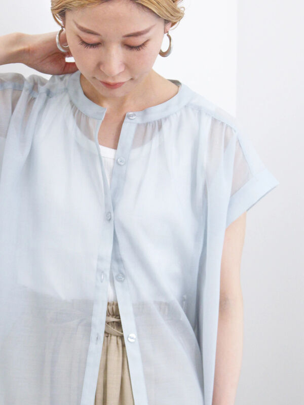 シアーストライプブラウス（トップス/シャツ・ブラウス）【セール