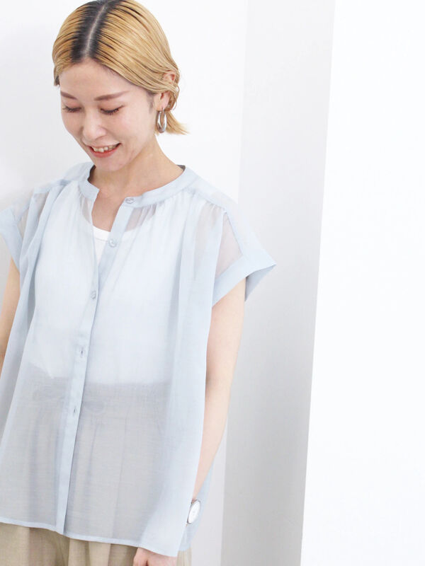 シアーストライプブラウス（トップス/シャツ・ブラウス）【セール