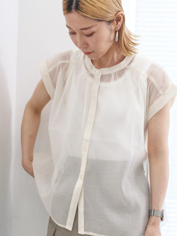 シアーストライプブラウス（トップス/シャツ・ブラウス）【セール