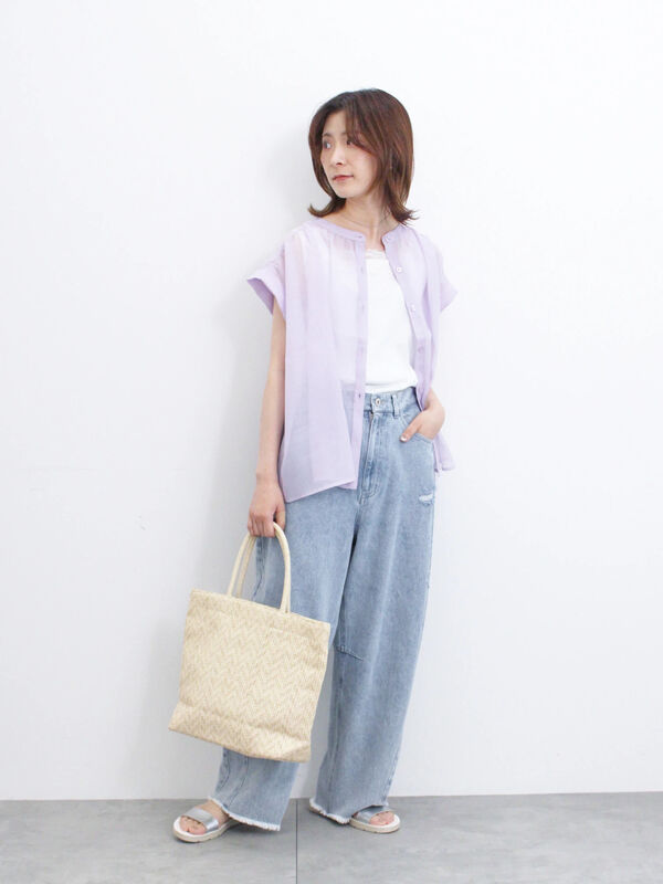 シアーストライプブラウス（トップス/シャツ・ブラウス）【セール