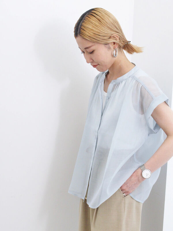 シアーストライプブラウス（トップス/シャツ・ブラウス）【セール