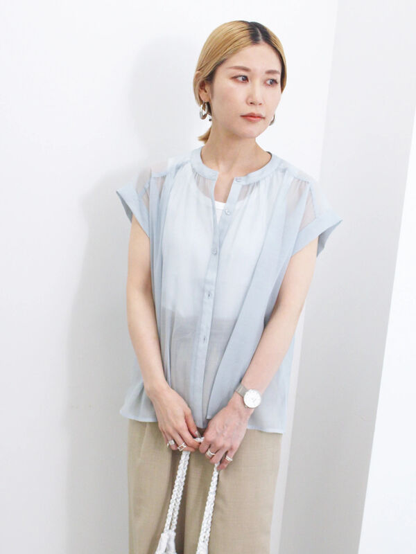 シアーストライプブラウス（トップス/シャツ・ブラウス）【セール