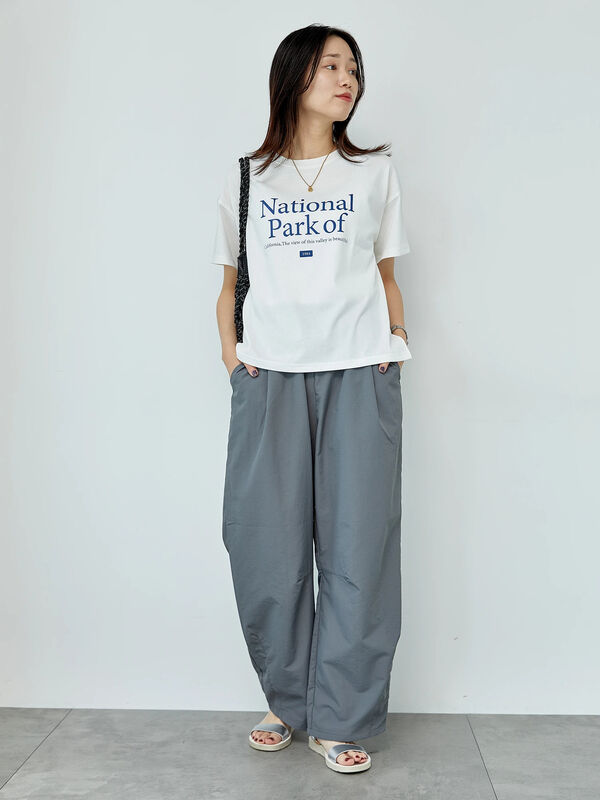 ナイロンカーブパンツ（ボトムス/パンツ）【セール】｜Samansa Mos2