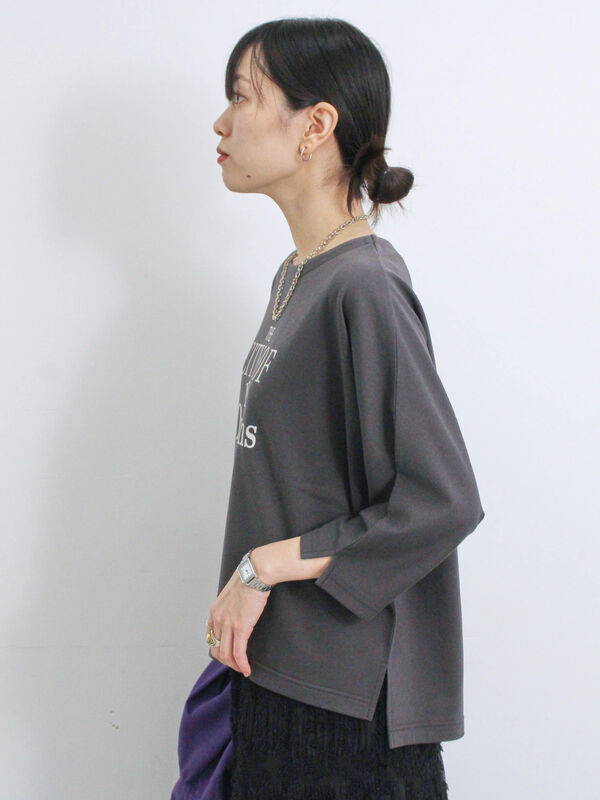 ドルマンスリーブ7分袖プルオーバー(トップス/カットソー)【セール ドルマンスリーブ7分袖プルオーバー(トップス/カットソー)【セール