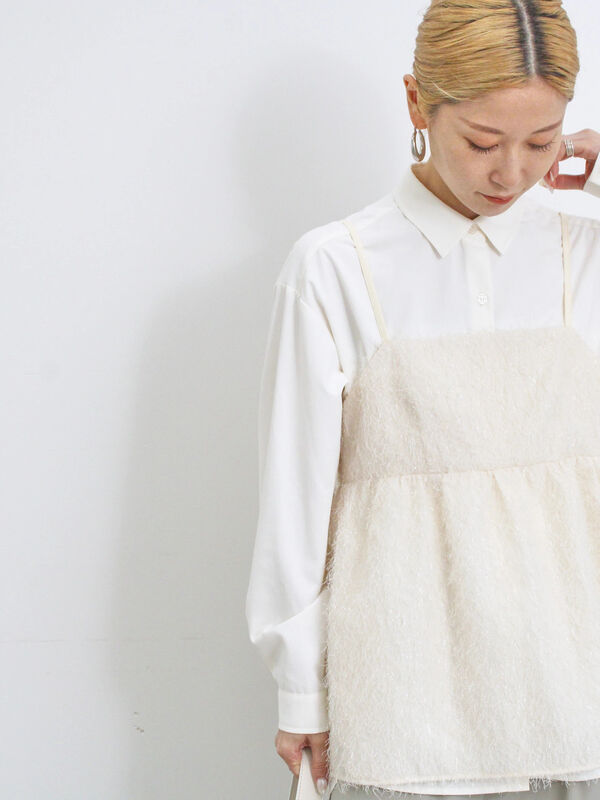 ラメフェザーキャミビスチェ（トップス/シャツ・ブラウス）【セール