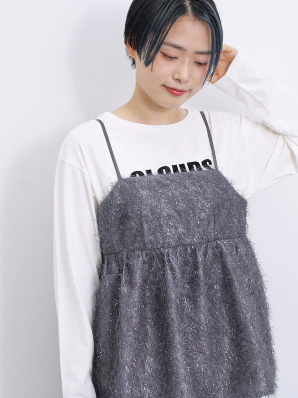 ラメフェザーキャミビスチェ（トップス/シャツ・ブラウス）【セール