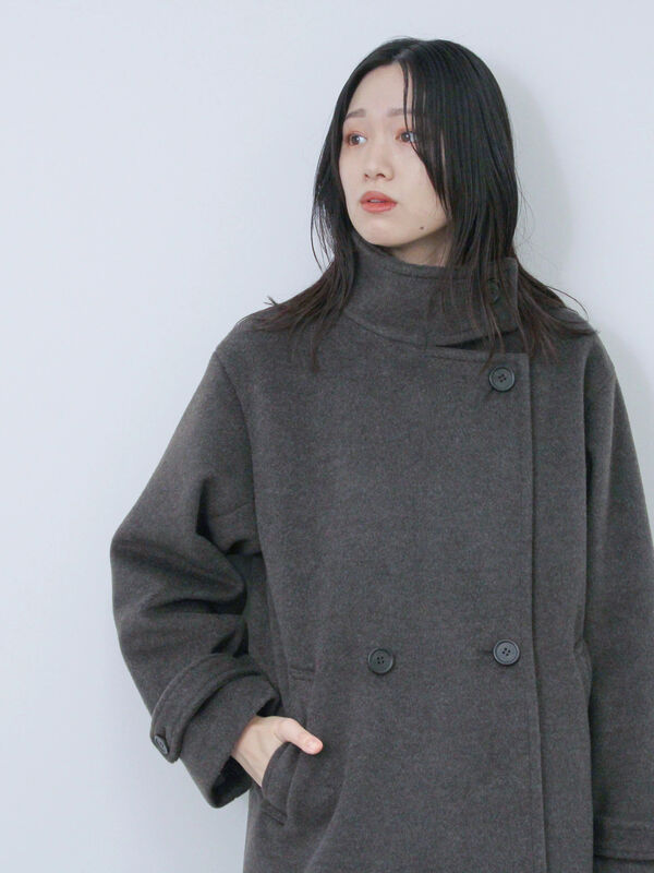 スタンドカラーシャギーコート（アウター/コート）【セール】｜Samansa