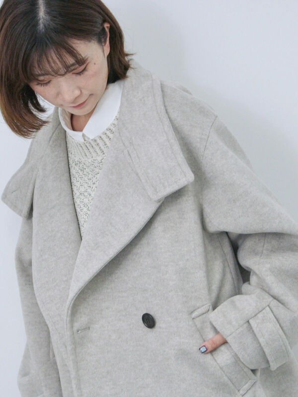 スタンドカラーシャギーコート（アウター/コート）【セール】｜Samansa