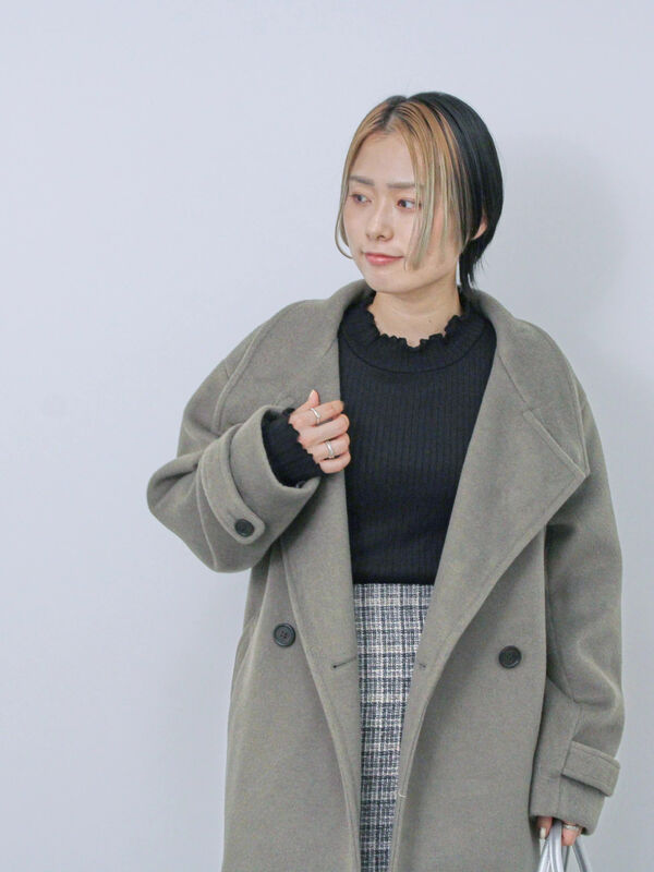 スタンドカラーシャギーコート（アウター/コート）【セール】｜Samansa