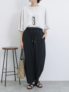 【完売】iroquois×NOISESCAPE イージーパンツ黒白赤M カンビオ 401-rnb-102yrz_11.jpg