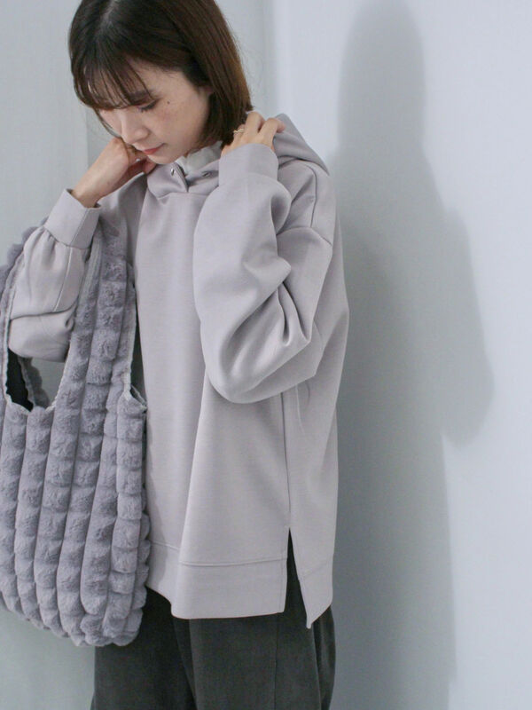 EFFLORESCENCE グレー フード付き ダンボールパーカーL L．グレー