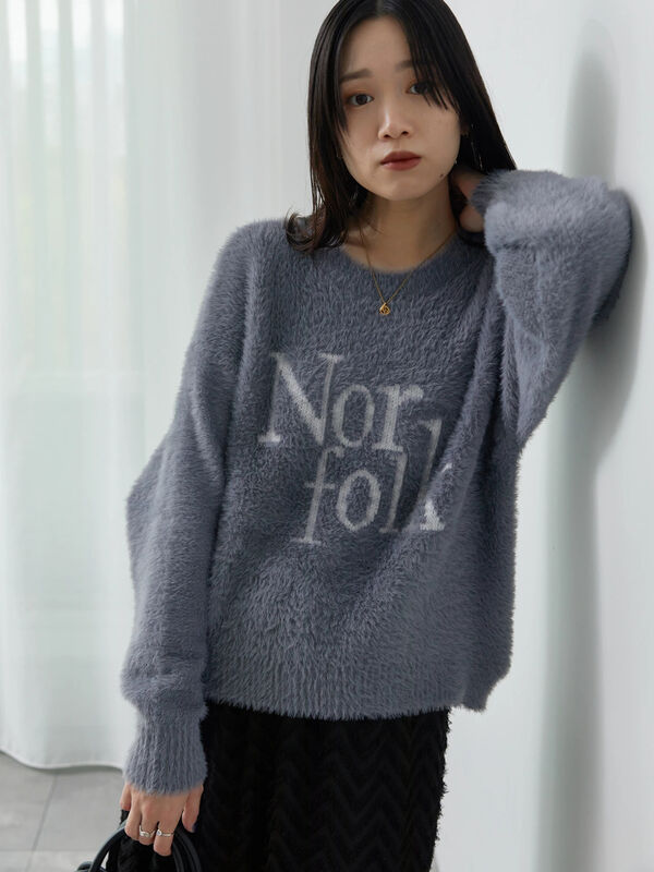 フェザーロゴニットプルオーバー（トップス/ニット・セーター