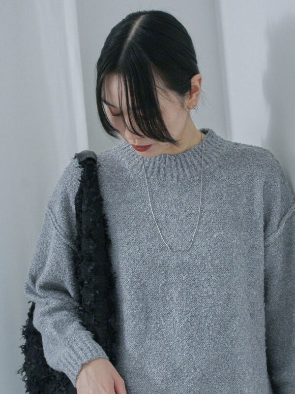 ラメ入りブークレヤーンプルオーバー（トップス/ニット・セーター