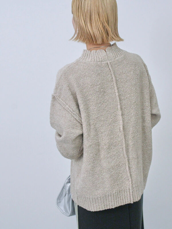 ラメ入りブークレヤーンプルオーバー（トップス/ニット・セーター