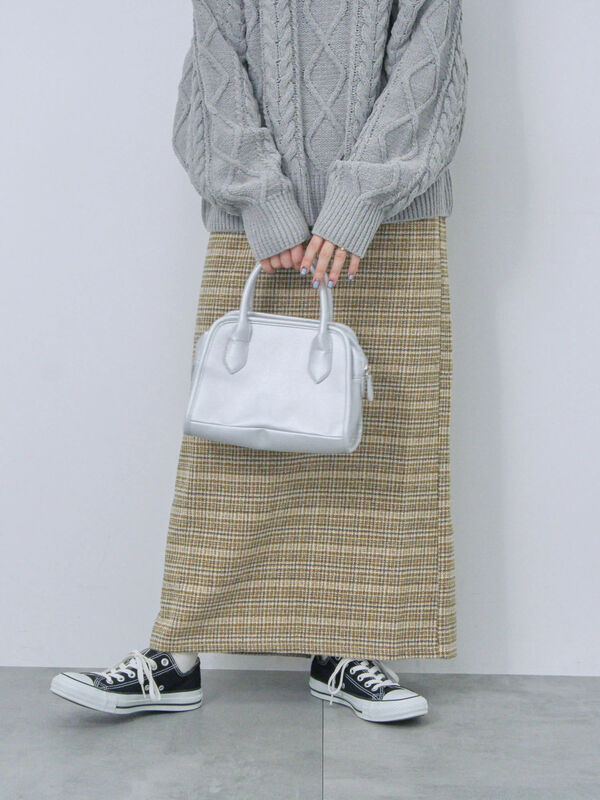 ツイードチェックタイトスカート（ボトムス/スカート）【セール