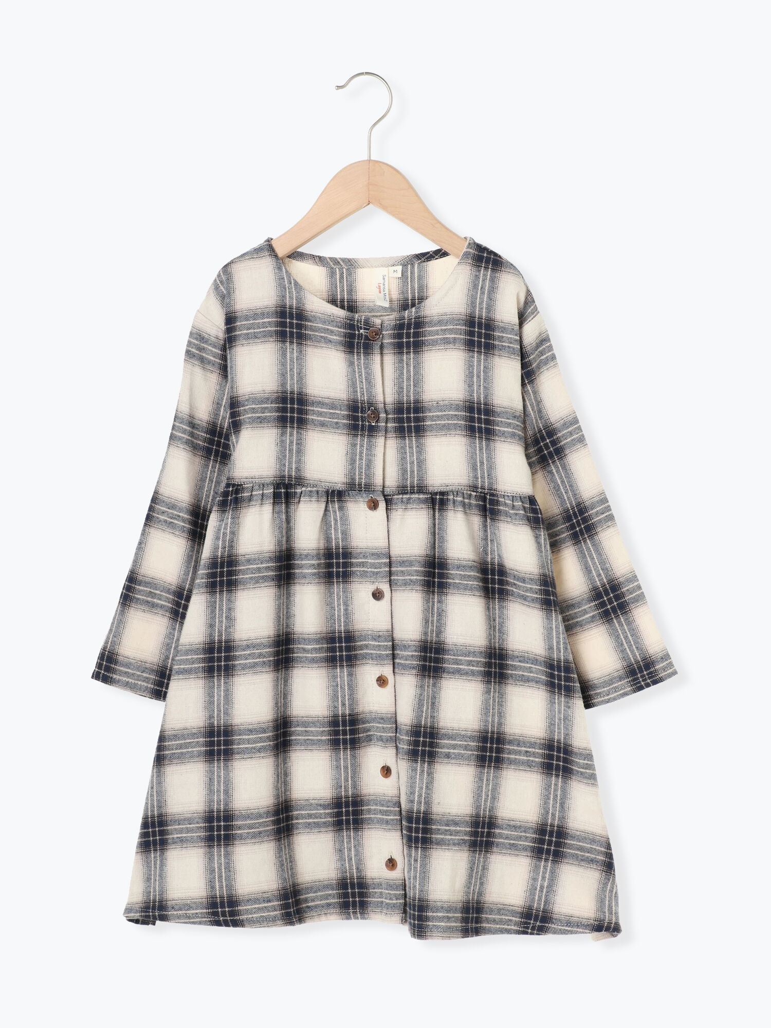 チェック柄前開きワンピース ワンピース Samansa Mos2 Lagom サマンサモスモス ラーゴム のアウトレット Outlet 公式通販