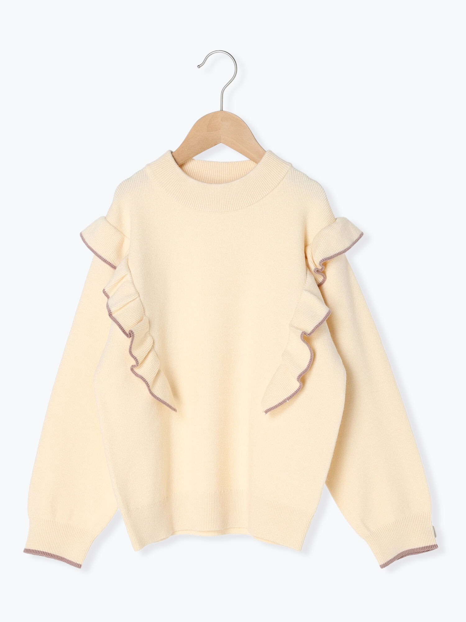 配色フリルニットプルオーバー（トップス/ニット・セーター）【セール