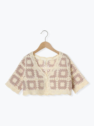 クロシェ風カーディガン（トップス/カーディガン）【セール