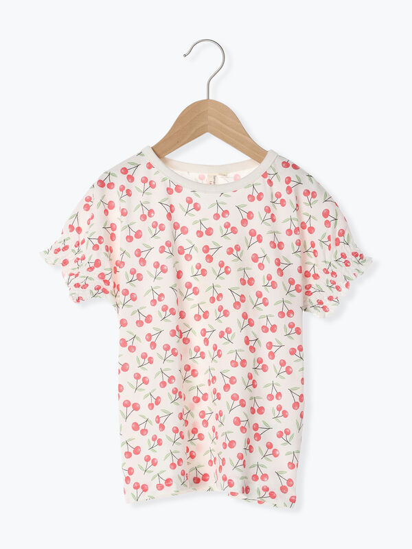 サクランボ総柄Tシャツ（トップス/Tシャツ）【セール】｜Samansa Mos2