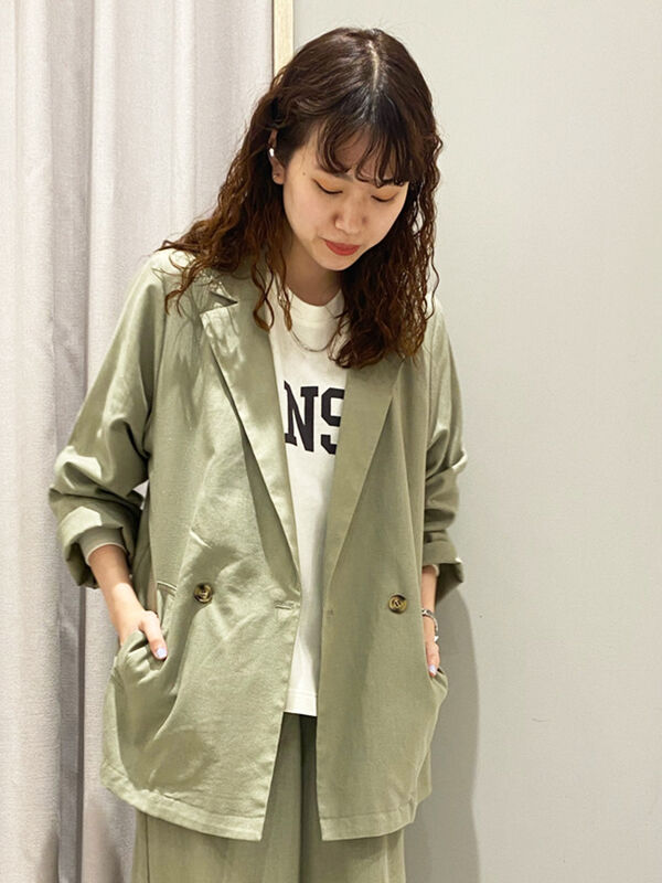 リネン混テーラードジャケット アウター Melan Cleuge Women メランクルージュ ウィメン のアウトレット Outlet 公式通販