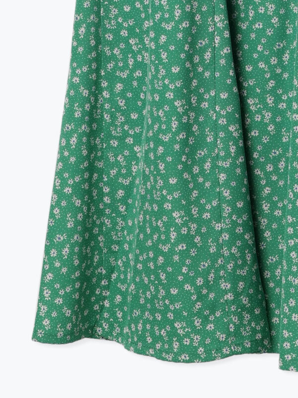 フランス製 Yves Saint Laurent スカート 花柄 M リネン スカート