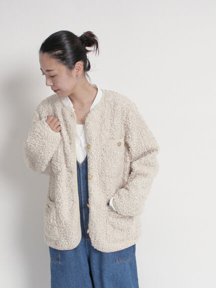 ボアムートンジャケット（オフホワイト/ブラック）｜sm2rhythm（サマンサモスモス リズム）通販