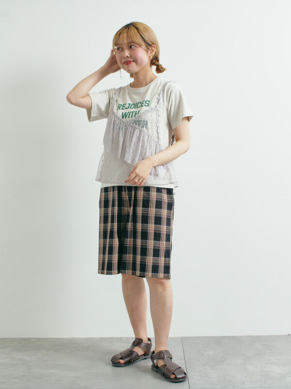 マドラスチェックショートパンツ（ボトムス/パンツ）【セール】｜SM2