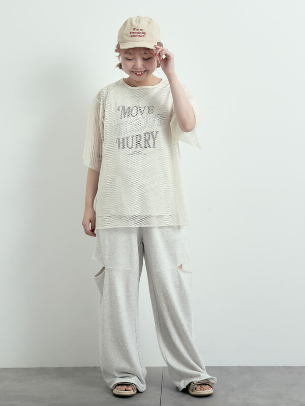 メッシュTシャツ&プリントノースリーブSET（トップス/Tシャツ