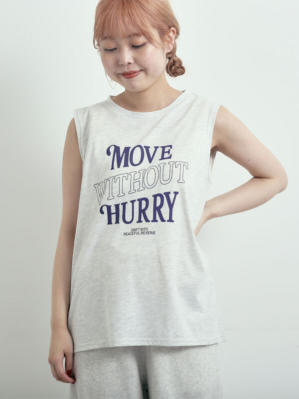 メッシュTシャツ&プリントノースリーブSET（トップス/Tシャツ
