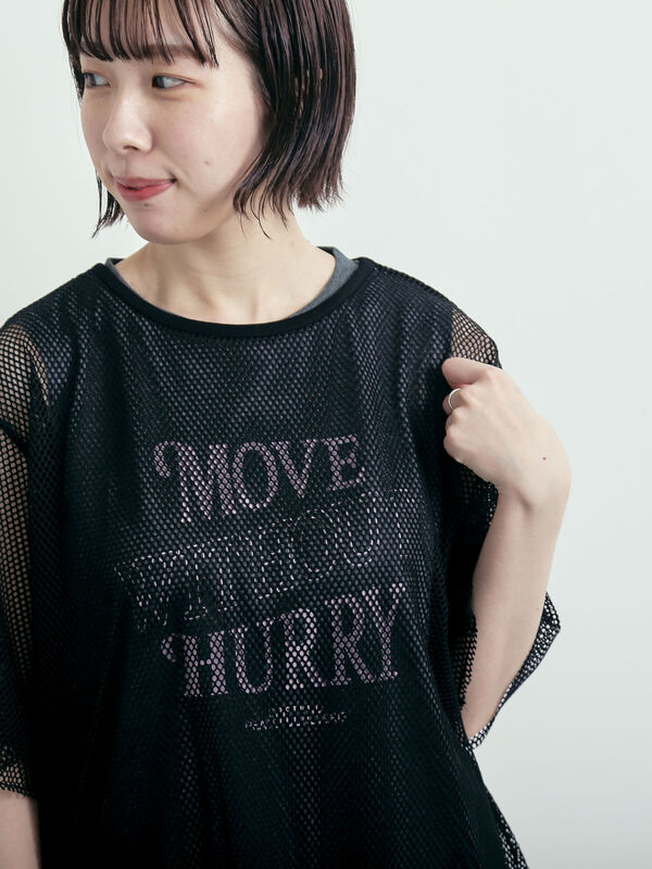 新品　正規品　ズン S メッシュ　Tシャツ メッシュTシャツ&プリントノースリーブSET（トップス/Tシャツ