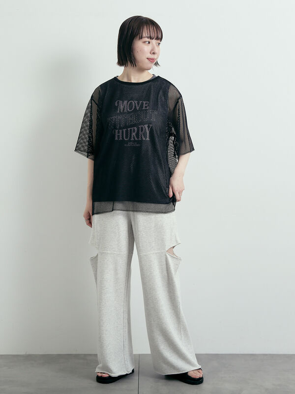 メッシュTシャツ&プリントノースリーブSET（トップス/Tシャツ