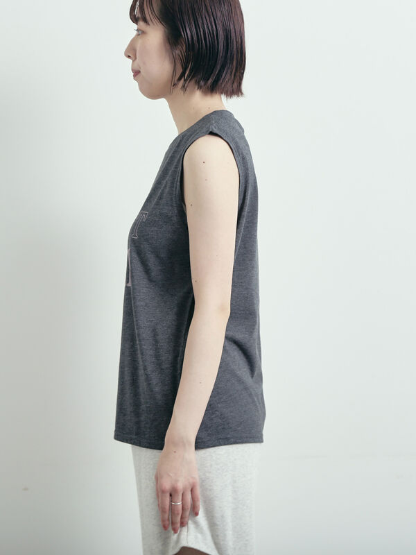 メッシュTシャツ&プリントノースリーブSET（トップス/Tシャツ