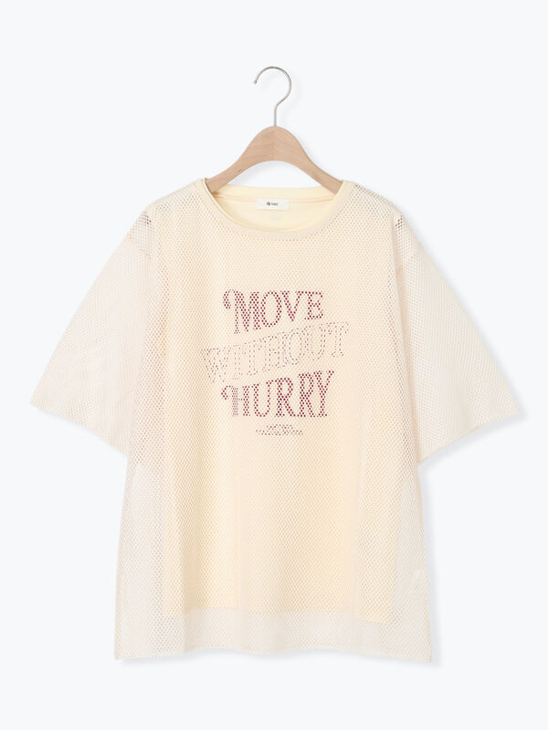 メッシュTシャツ&プリントノースリーブSET（トップス/Tシャツ